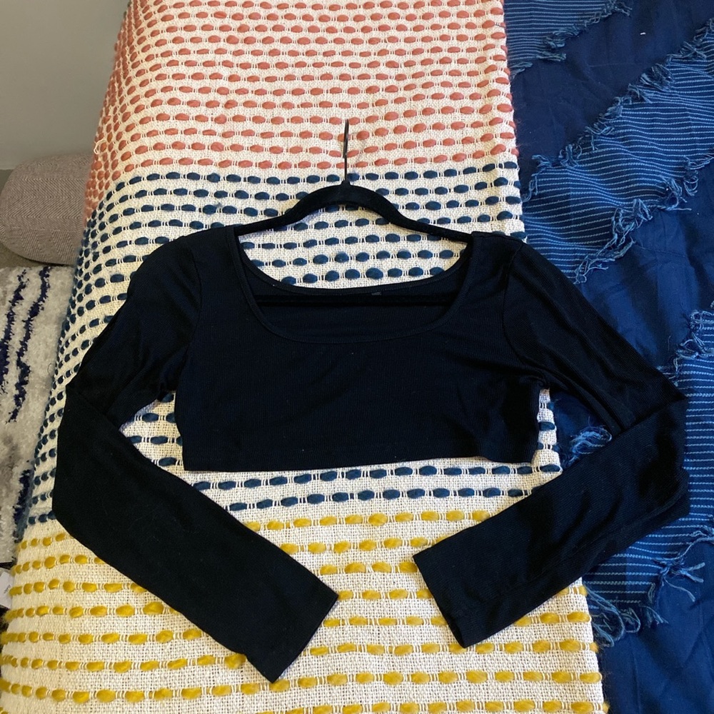 Shein black crop top